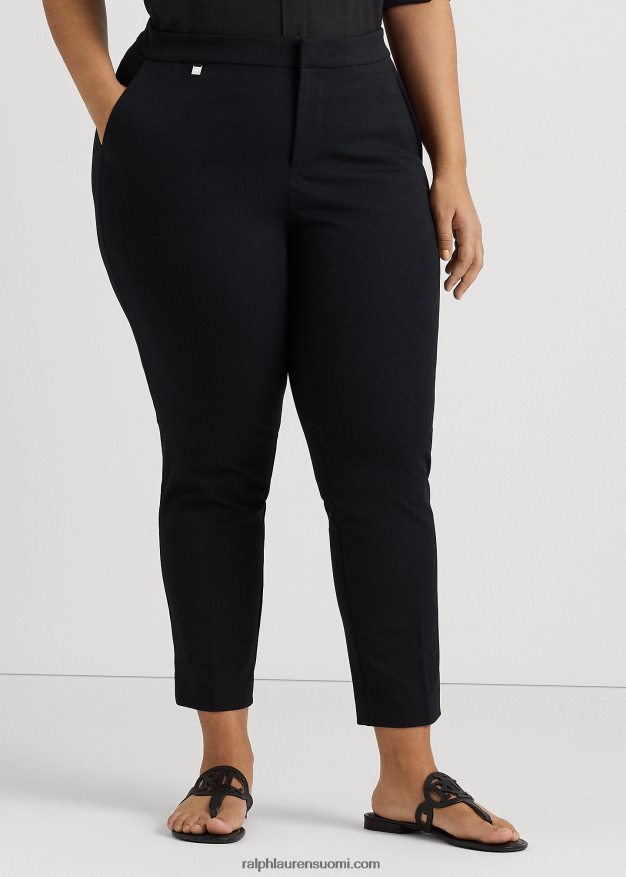 Ralph Lauren naiset ohuet puuvillatvillihousut 0Z24ZR4715 musta