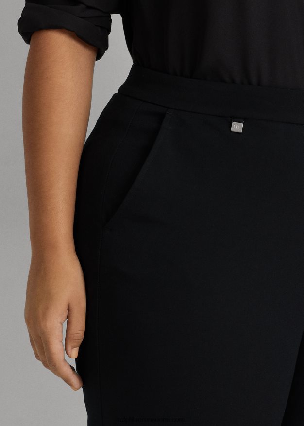 Ralph Lauren naiset ohuet puuvillatvillihousut 0Z24ZR4715 musta