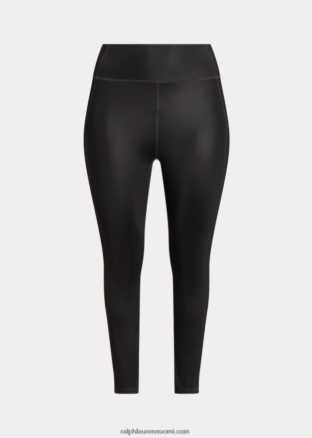 Ralph Lauren naiset päällystetty jersey leggingsit 0Z24ZR4713 musta