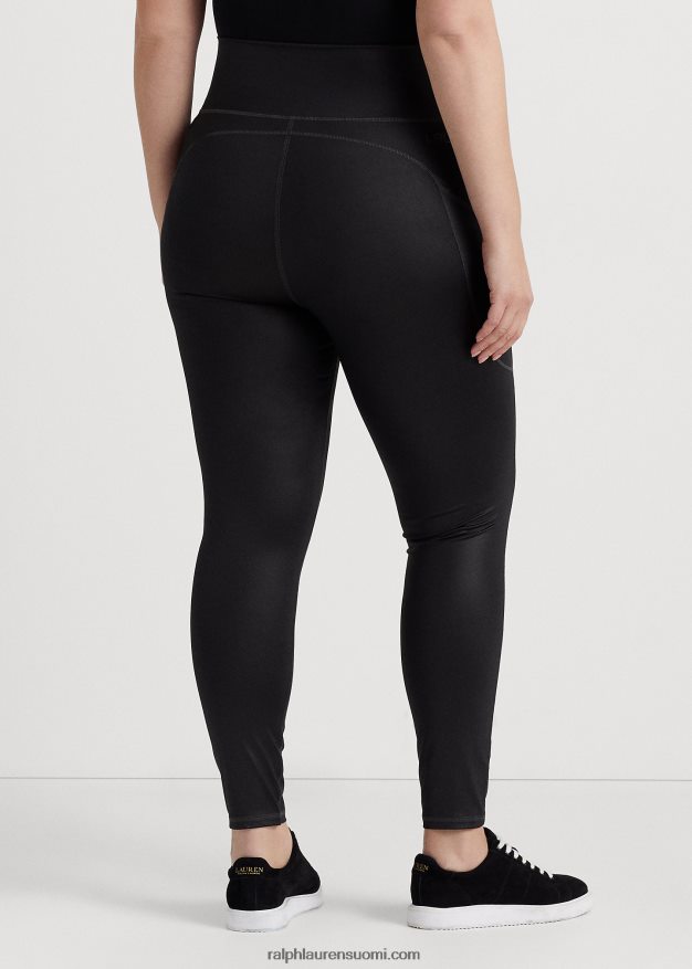 Ralph Lauren naiset päällystetty jersey leggingsit 0Z24ZR4713 musta
