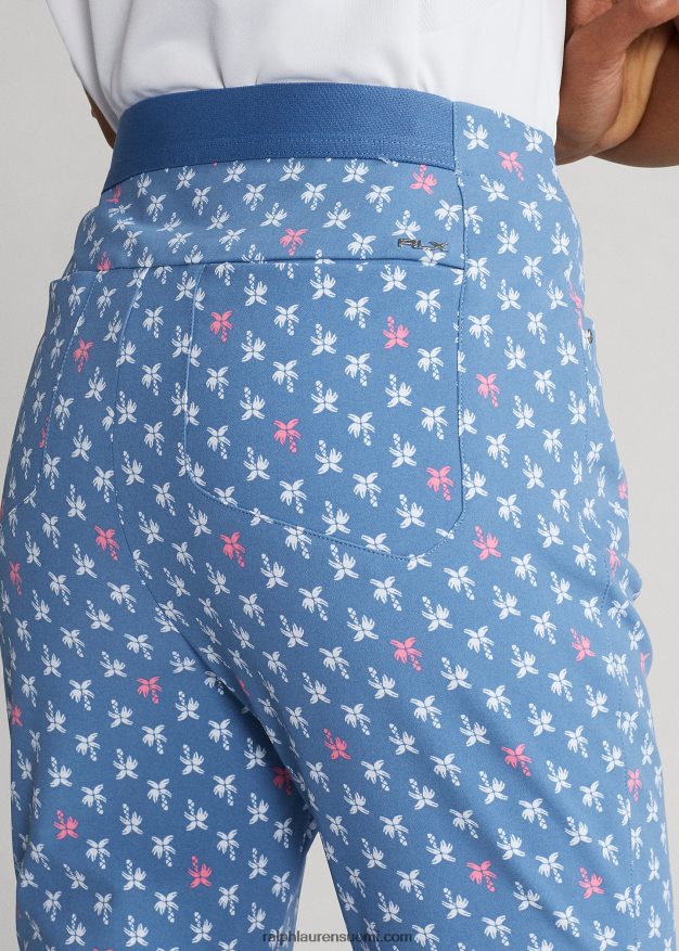 Ralph Lauren naiset palmu-aiheiset joustavat housut 0Z24ZR9496