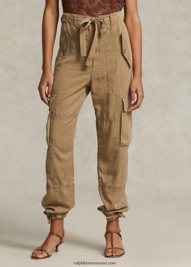 Ralph Lauren naiset pellavasekoite toimikas cargo-housut 0Z24ZR9199