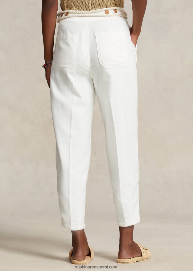 Ralph Lauren naiset porkkana chino housut 0Z24ZR2959 valkoinen