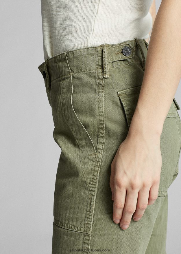 Ralph Lauren naiset puuvillaiset käyttöhousut 0Z24ZR3609 brewster vihreä