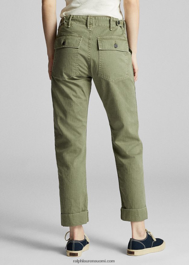 Ralph Lauren naiset puuvillaiset käyttöhousut 0Z24ZR3609 brewster vihreä