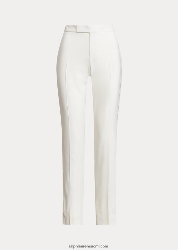 Ralph Lauren naiset seth villainen kreppi smokkihousut 0Z24ZR9281 lux kerma