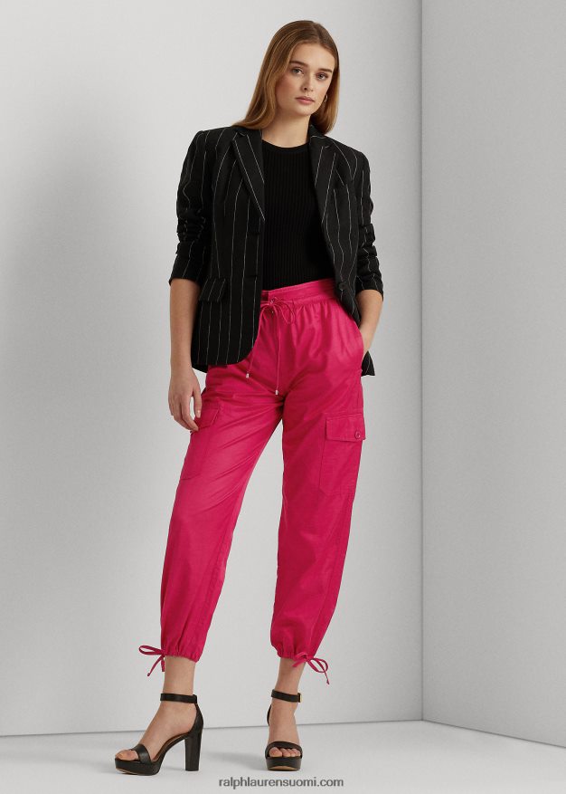 Ralph Lauren naiset shantung cargo nilkkahousut 0Z24ZR3930 urheilu pinkki