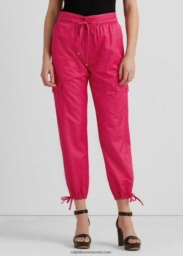 Ralph Lauren naiset shantung cargo nilkkahousut 0Z24ZR3930 urheilu pinkki