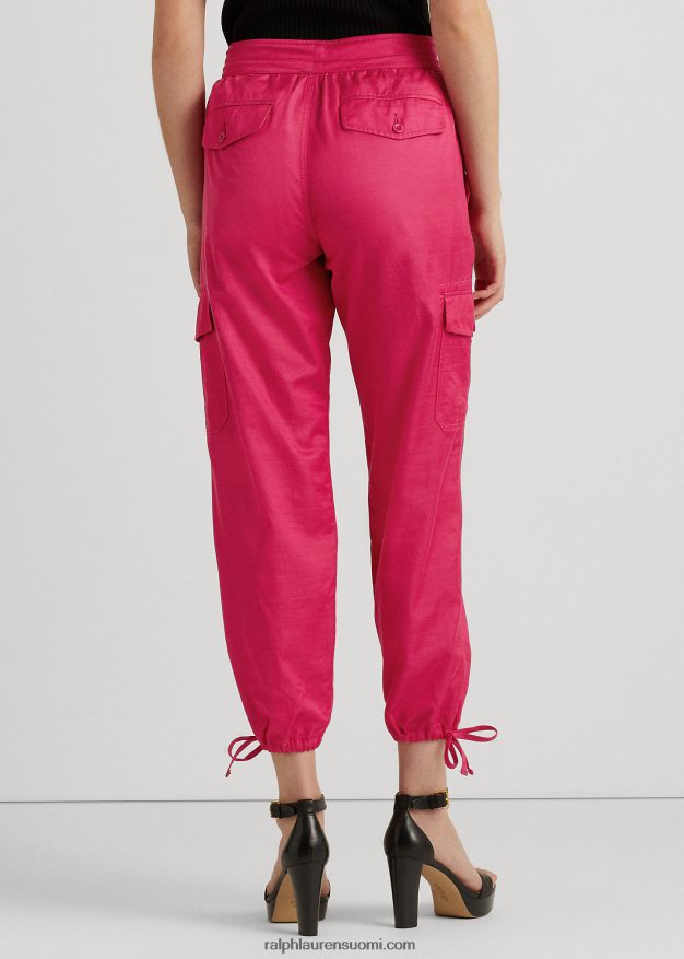 Ralph Lauren naiset shantung cargo nilkkahousut 0Z24ZR3930 urheilu pinkki