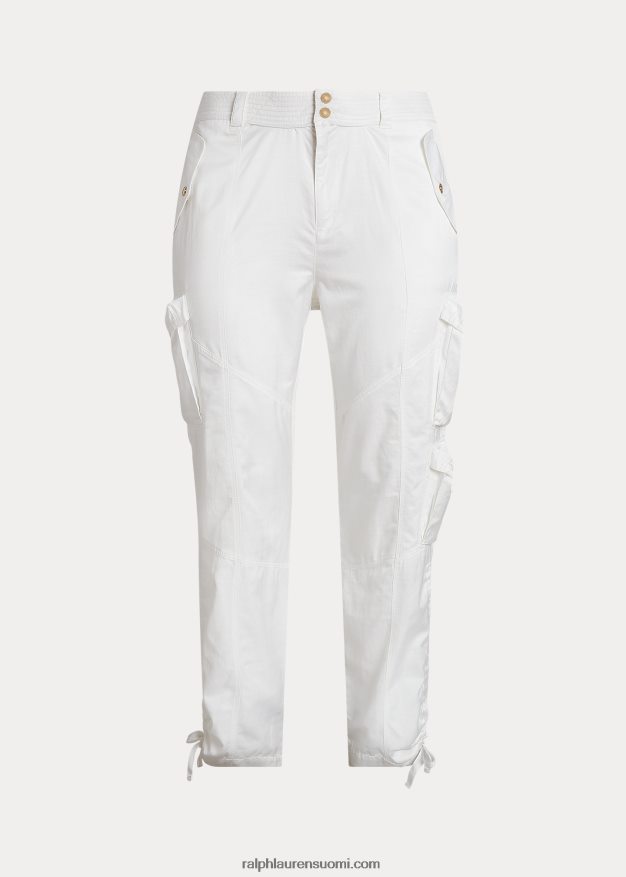 Ralph Lauren naiset shantung lastihousut 0Z24ZR4800 valkoinen