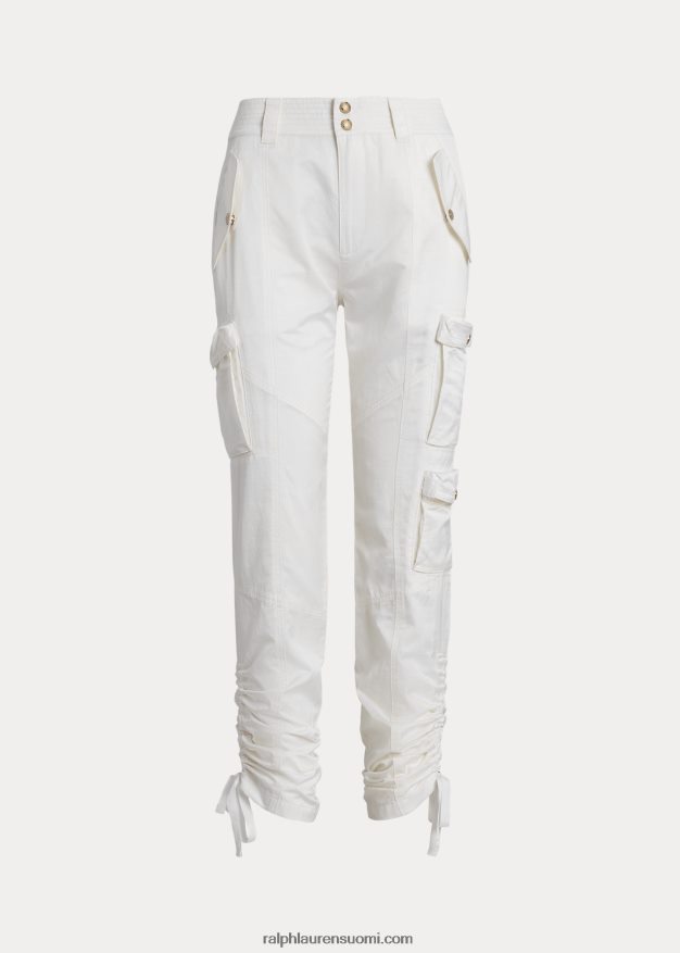 Ralph Lauren naiset shantung lastihousut 0Z24ZR9555 valkoinen