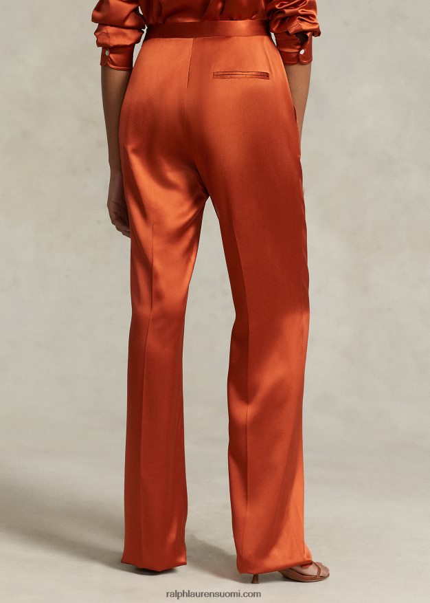 Ralph Lauren naiset silkki charmeuse suorat housut 0Z24ZR3209 bataatti
