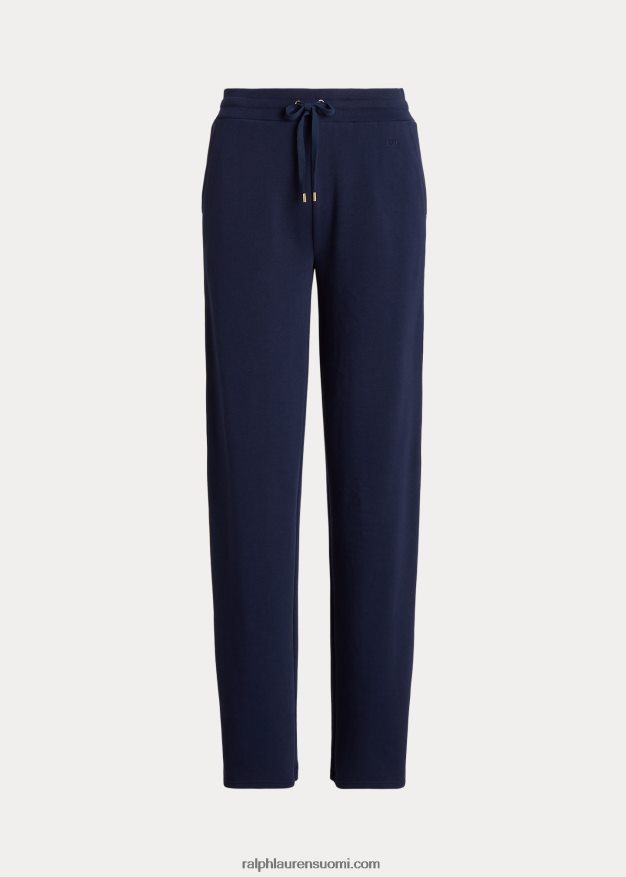 Ralph Lauren naiset sivuraitaiset ranskalaiset froteet urheilulliset housut 0Z24ZR4409 hienostunut laivasto