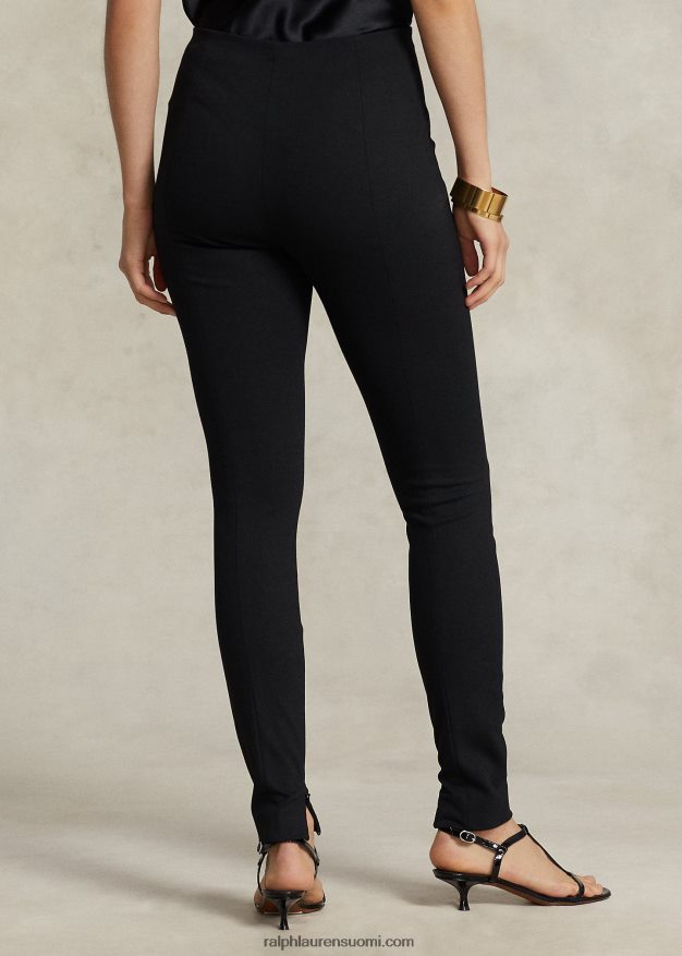 Ralph Lauren naiset sivuvetoketjulliset ohuet leggingsit 0Z24ZR3173 musta