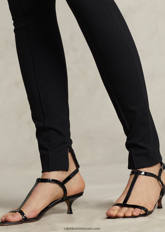 Ralph Lauren naiset sivuvetoketjulliset ohuet leggingsit 0Z24ZR3173 musta