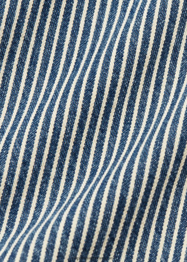 Ralph Lauren naiset solki-selkä raidalliset kalanruotohousut 0Z24ZR3658 nicholsin indigopesu