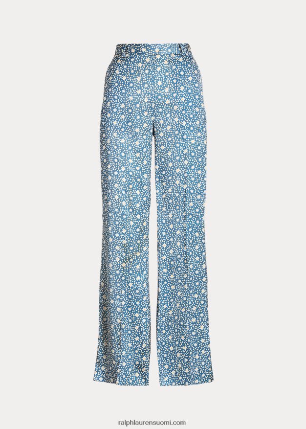 Ralph Lauren naiset starburst-aiheiset satiiniset leveälahkeiset housut 0Z24ZR3109 säteilevä printti