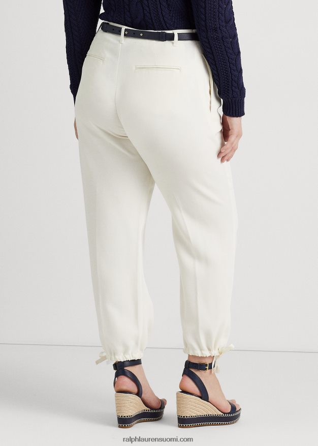 Ralph Lauren naiset stretch cady kapenevat housut 0Z24ZR4770 luonnollinen kerma