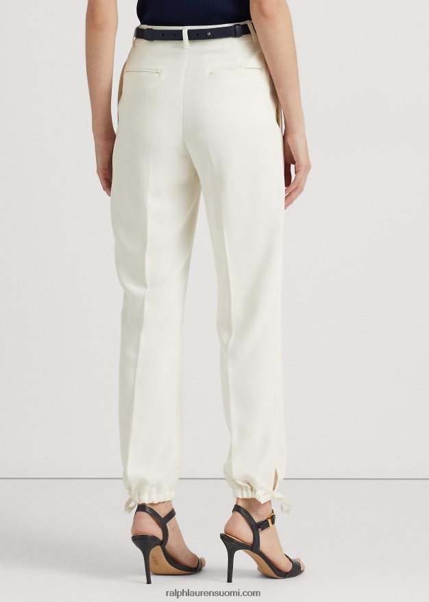 Ralph Lauren naiset stretch cady kapenevat housut 0Z24ZR4849 luonnollinen kerma
