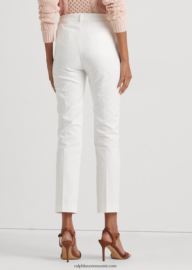Ralph Lauren naiset stretch-puuvillasekoitehousut 0Z24ZR4817 valkoinen