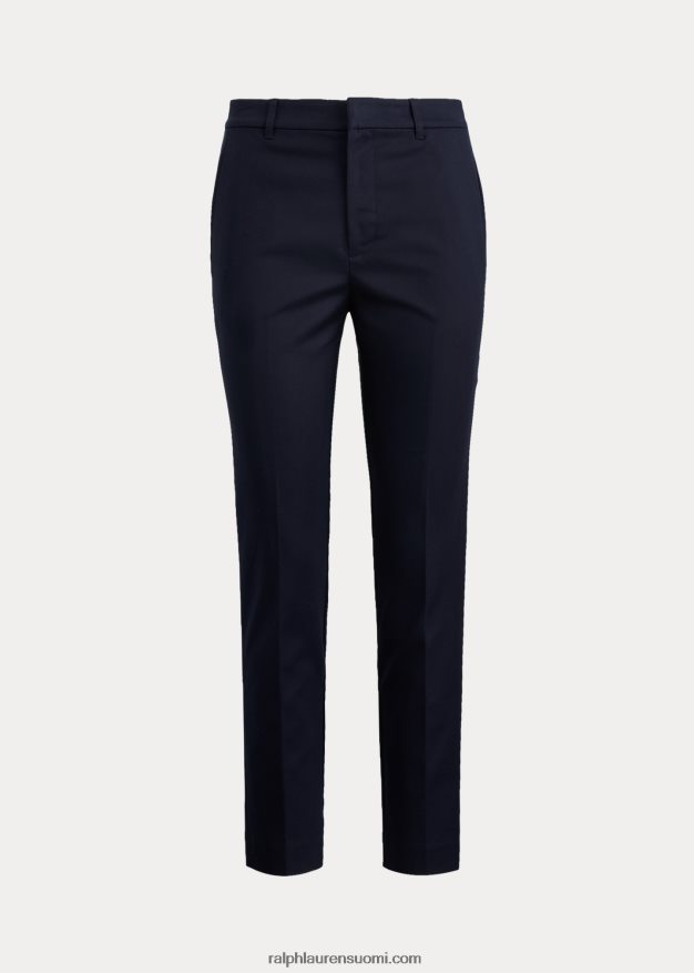 Ralph Lauren naiset stretch-puuvillasekoitehousut 0Z24ZR4818 laivasto
