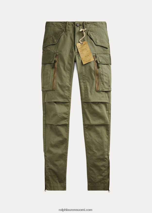 Ralph Lauren naiset stretch skinny cargo housut 0Z24ZR3610 oliivi