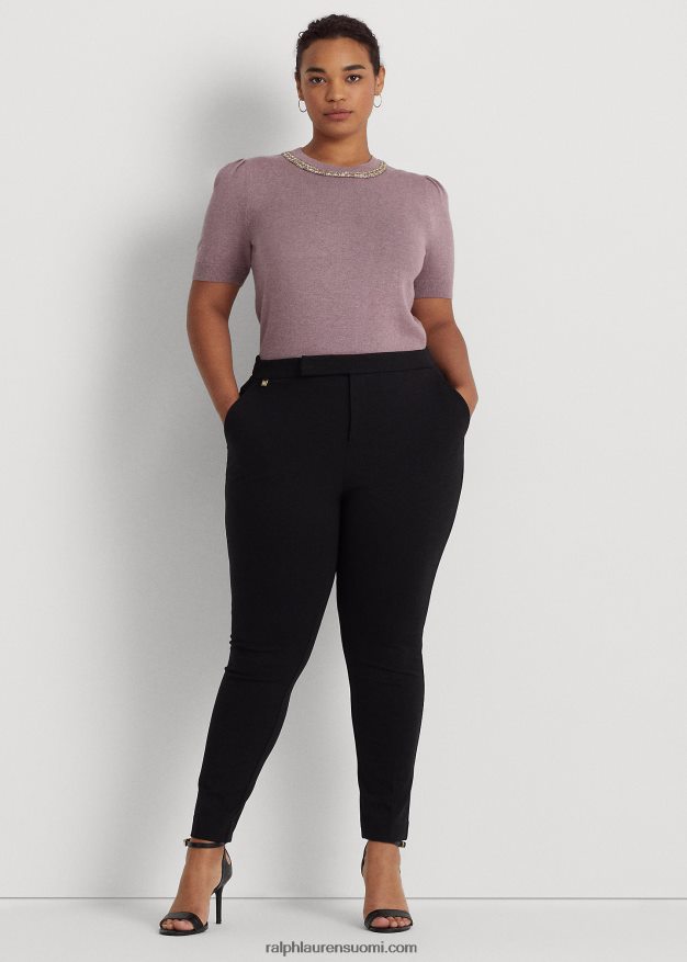 Ralph Lauren naiset suorat ponte-housut 0Z24ZR4722 musta