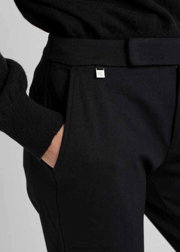 Ralph Lauren naiset suorat ponte-housut 0Z24ZR9460 musta