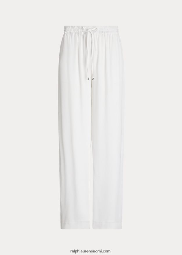 Ralph Lauren naiset toimikkaat leveälahkeiset housut 0Z24ZR3929 valkoinen