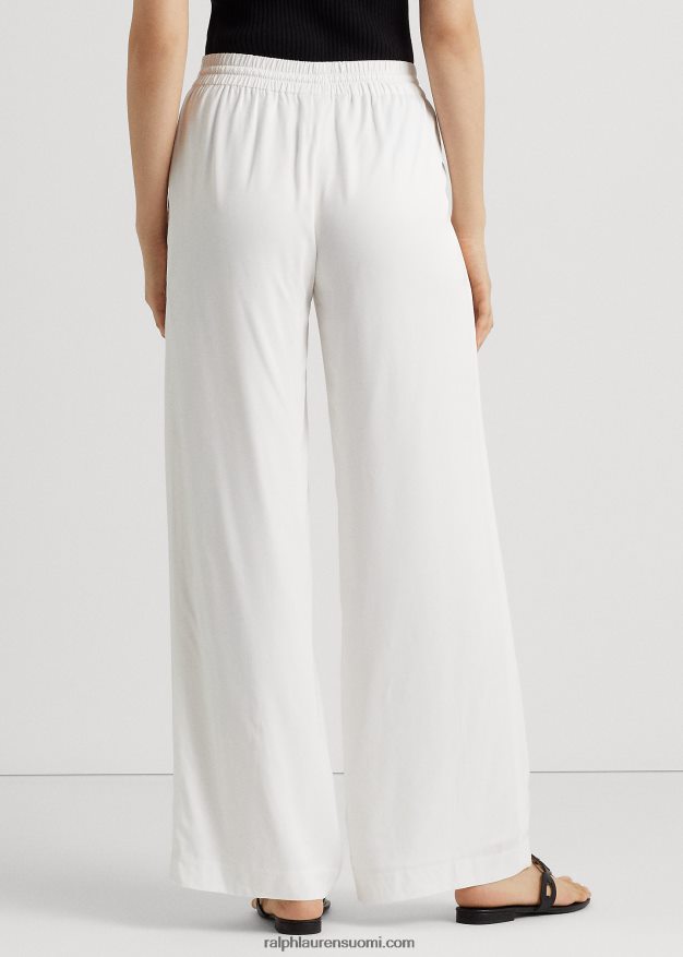 Ralph Lauren naiset toimikkaat leveälahkeiset housut 0Z24ZR3929 valkoinen