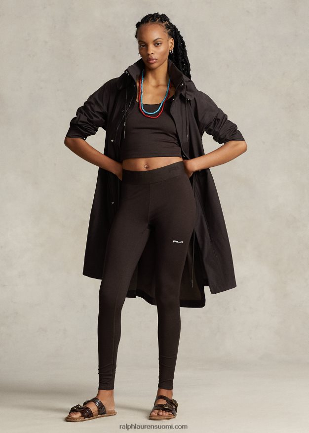 Ralph Lauren naiset toistologoiset joustavat leggingsit 0Z24ZR3070 antiikki ruskea