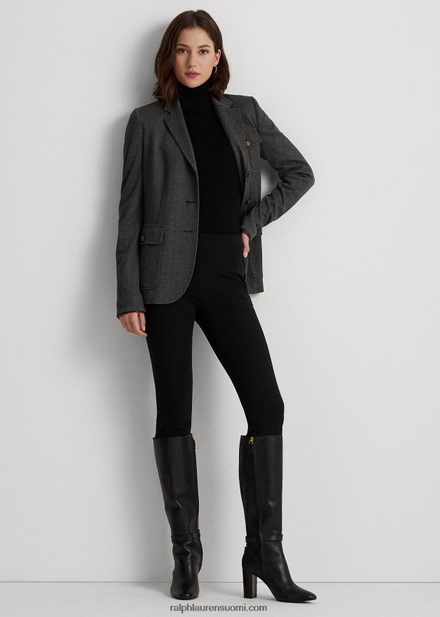 Ralph Lauren naiset venyttävä toimikas laiha housu 0Z24ZR3805 musta