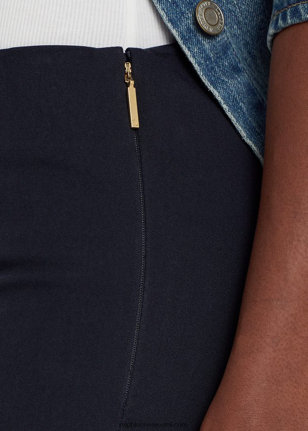 Ralph Lauren naiset venyttävä toimikas laiha housu 0Z24ZR3806 laivasto