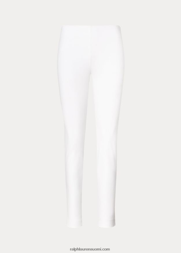 Ralph Lauren naiset venyttävä toimikas laiha housu 0Z24ZR3807 valkoinen