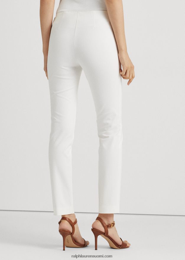 Ralph Lauren naiset venyttävä toimikas laiha housu 0Z24ZR3807 valkoinen
