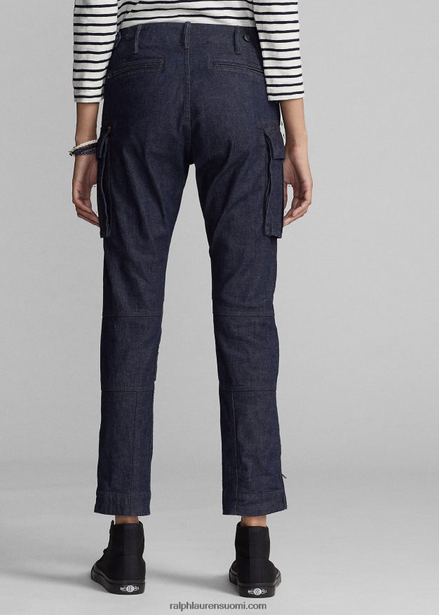 Ralph Lauren naiset venyvät laiha farkkuhousut 0Z24ZR3661 indigo