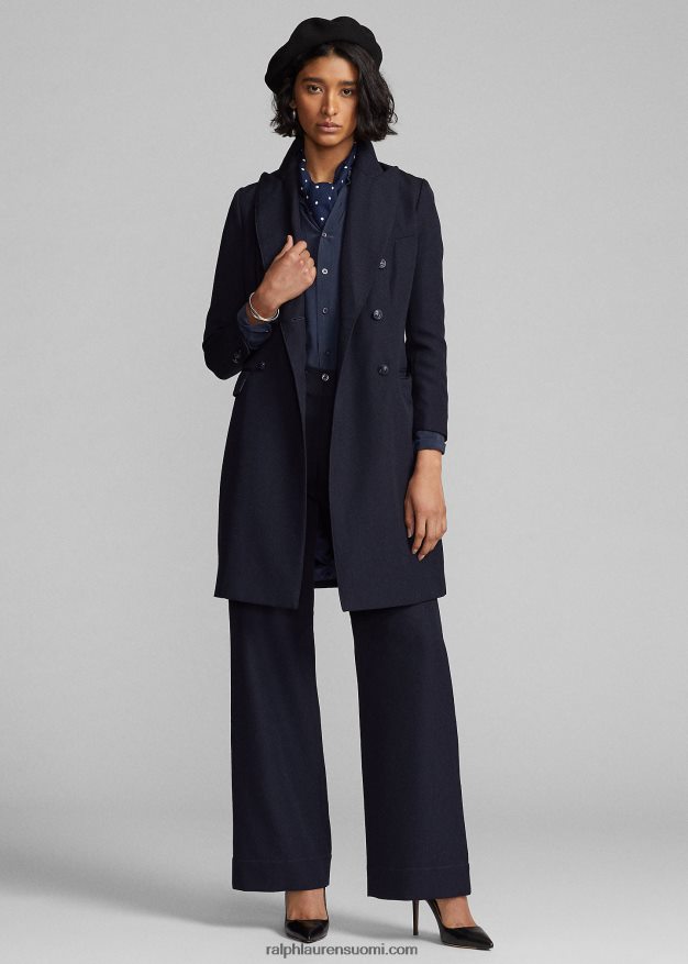 Ralph Lauren naiset villaiset serge-housut 0Z24ZR3659 laivasto