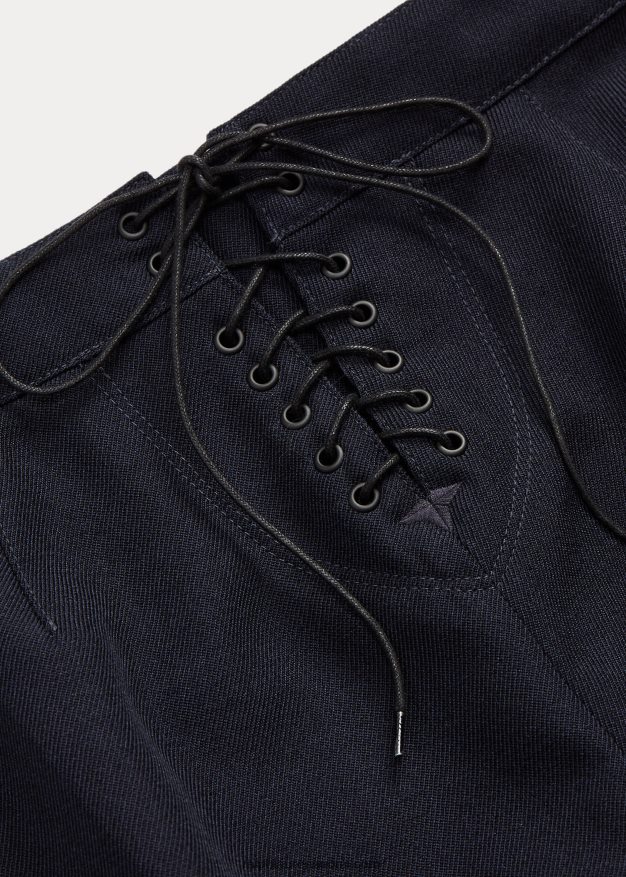 Ralph Lauren naiset villaiset serge-housut 0Z24ZR3659 laivasto