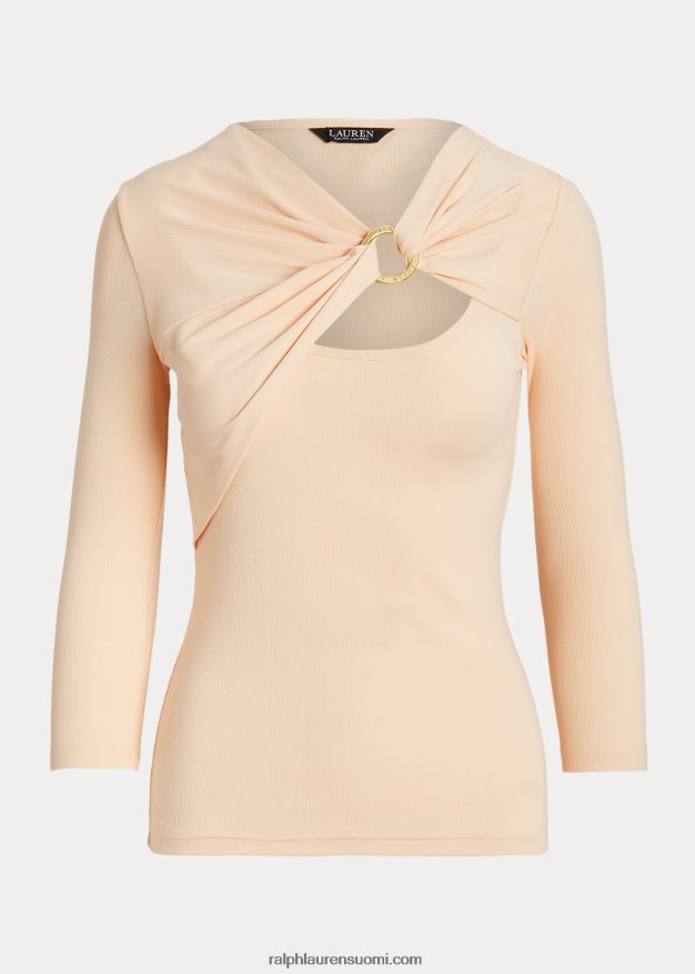 Ralph Lauren naiset rengasetuinen joustinneuletoppi 0Z24ZR4453 vaaleanpunainen