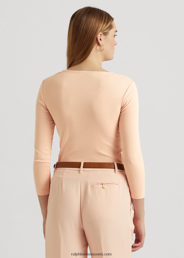 Ralph Lauren naiset rengasetuinen joustinneuletoppi 0Z24ZR4453 vaaleanpunainen