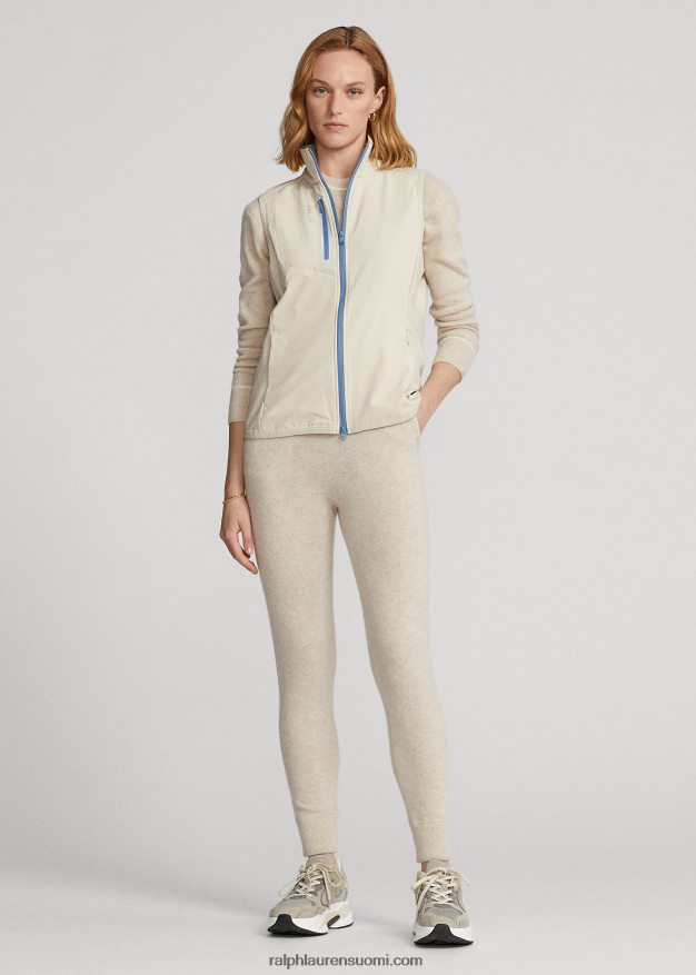 Ralph Lauren naiset froteehihaton täysvetoketjullinen liivi 0Z24ZR3712 hiekka kanerva/sininen