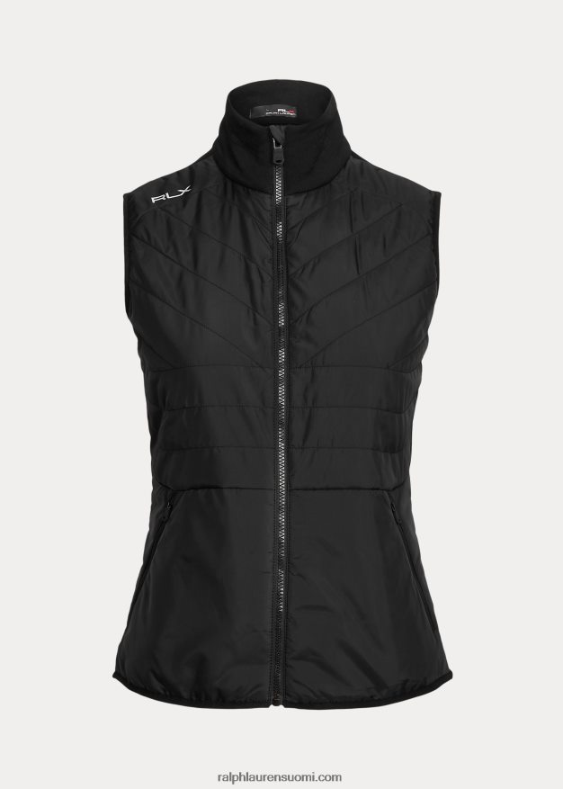 Ralph Lauren naiset hybridi mockneck-vetoketjuliivi 0Z24ZR3752 musta