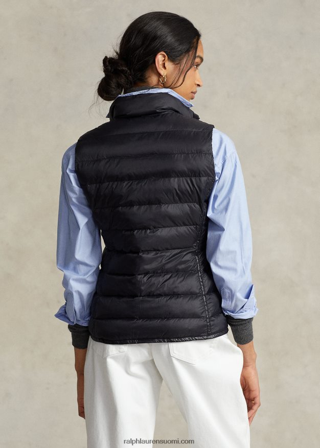 Ralph Lauren naiset pakattava tikattu liivi 0Z24ZR3283 musta