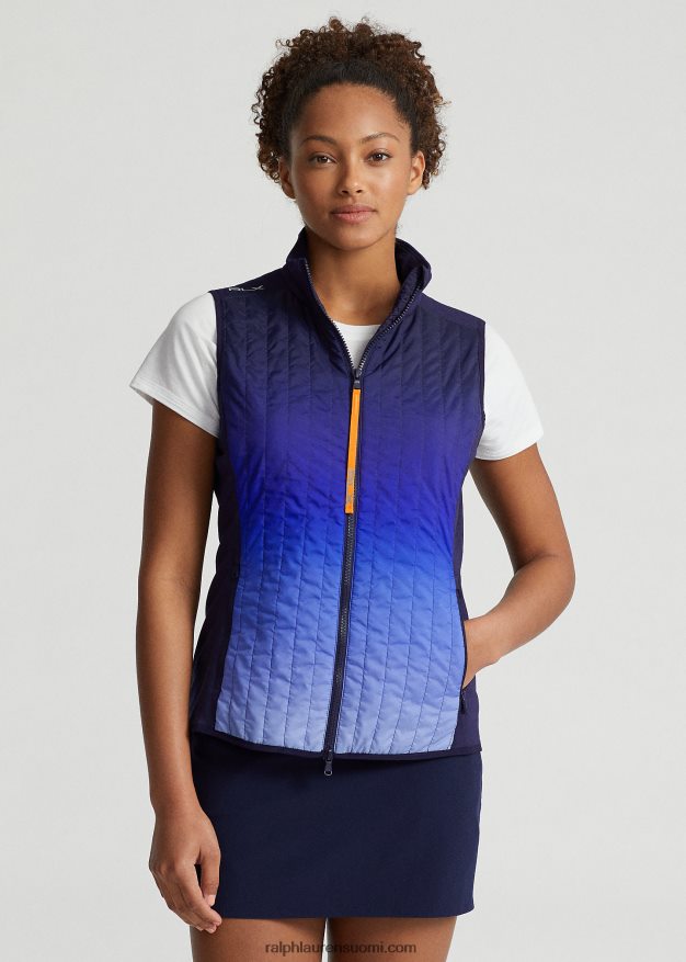 Ralph Lauren naiset tikattu edessä oleva hybridiliivi, jossa on vetoketju 0Z24ZR9404 aktiivinen ombre