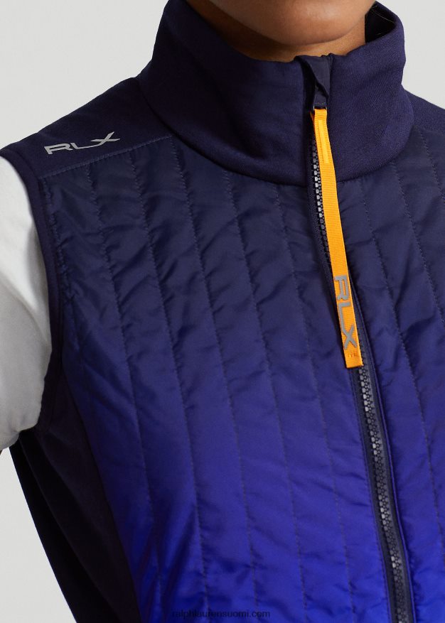 Ralph Lauren naiset tikattu edessä oleva hybridiliivi, jossa on vetoketju 0Z24ZR9404 aktiivinen ombre