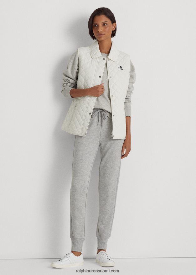 Ralph Lauren naiset timanttitikattu liivi 0Z24ZR4127 pergamentti kerma