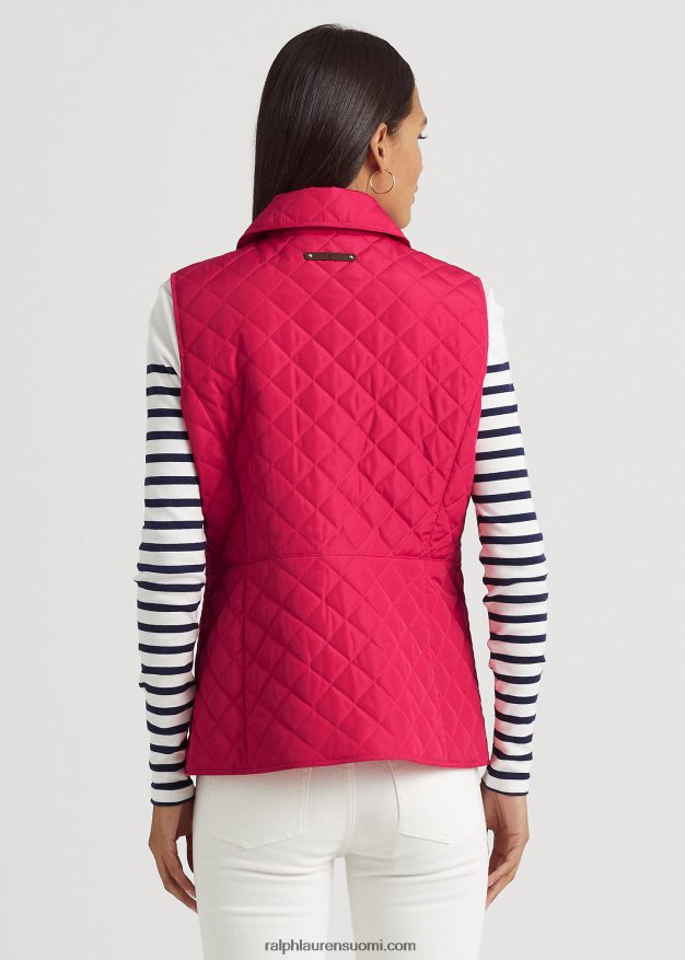 Ralph Lauren naiset timanttitikattu liivi 0Z24ZR4128 urheilu pinkki