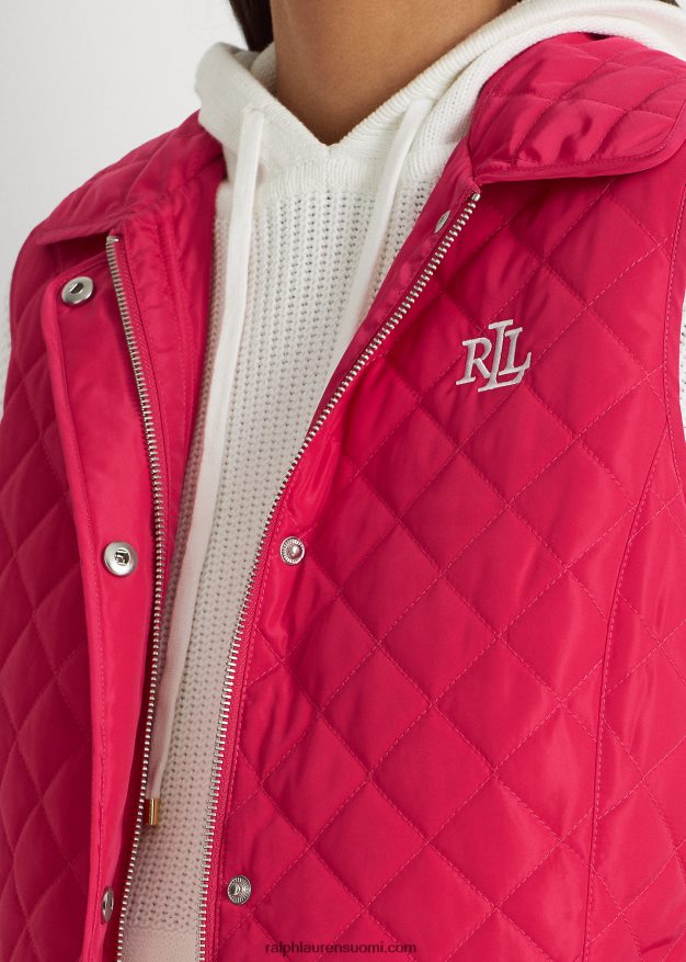 Ralph Lauren naiset timanttitikattu liivi 0Z24ZR4128 urheilu pinkki