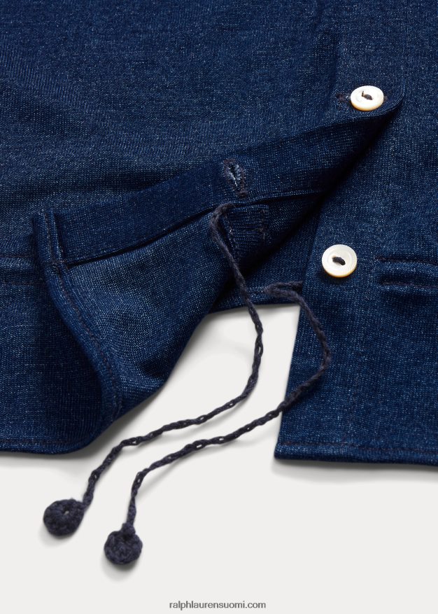 Ralph Lauren naiset virkattu reunustettu kammio 0Z24ZR3639 indigo