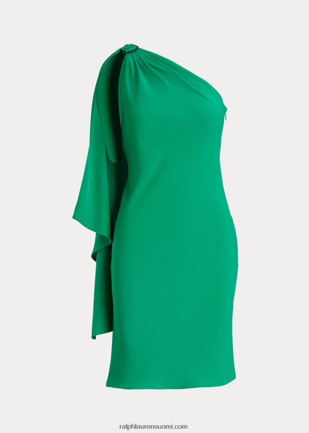 Ralph Lauren naiset Georgette yksiolkainen cocktailmekko 0Z24ZR3901 palmun lehtiä